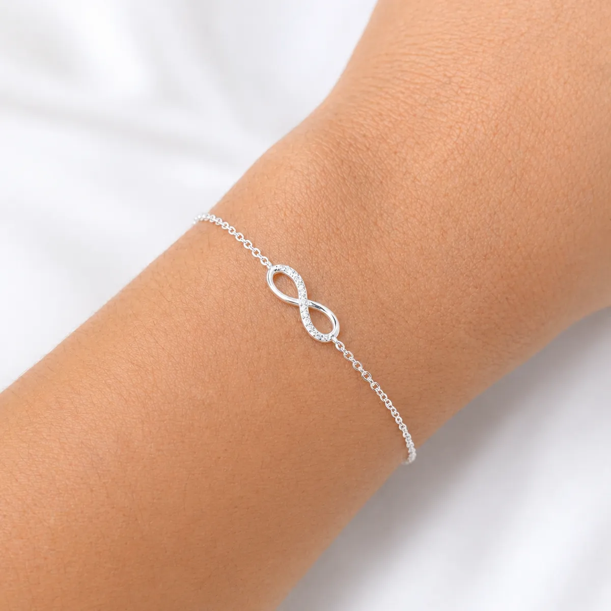 Pulseira Prata infinito 925
