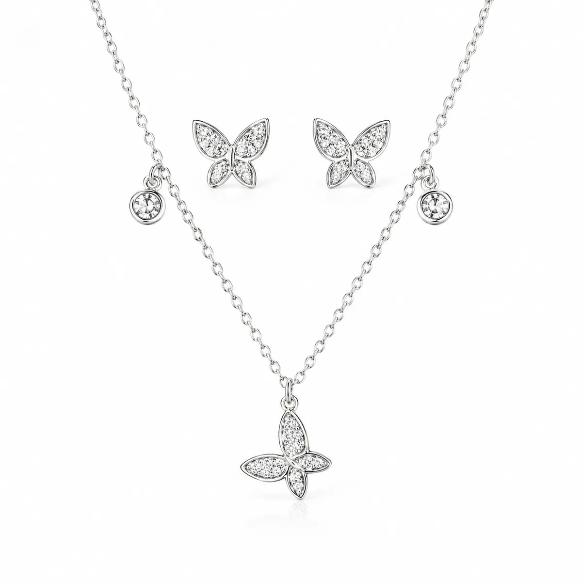 Conjunto Prata Borboleta 925