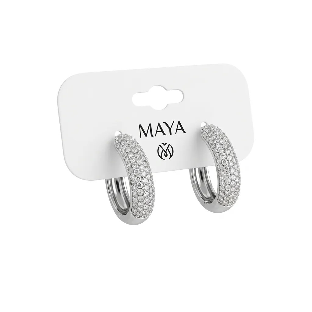 Argola Maya Pavê Cravejada – Semi-joia Premium