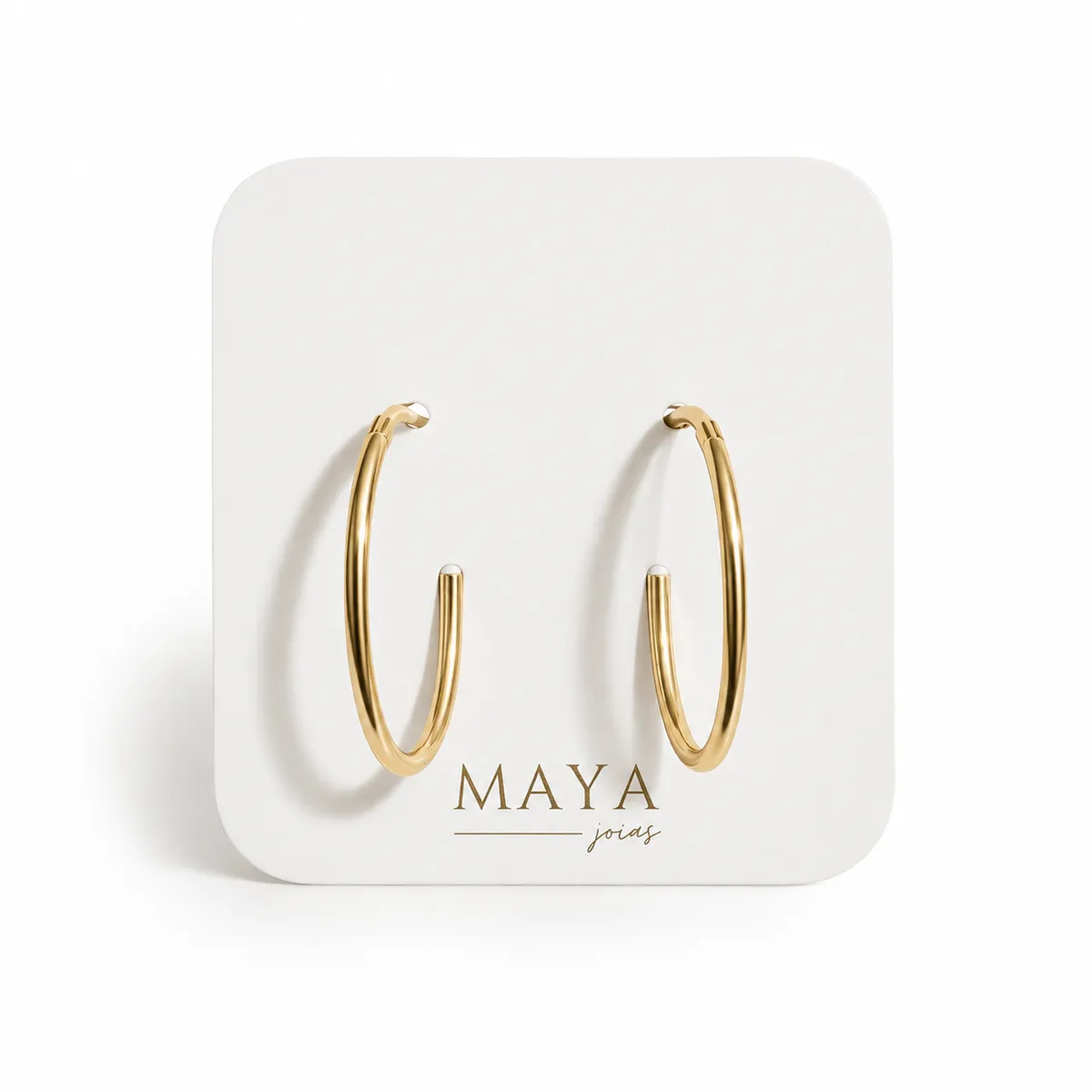 Argola Clássica Slim Dourada